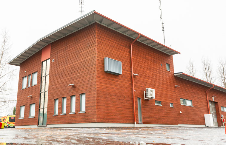 Polvijärven uusi pelastusasema, SKES Rakennusliikkeen saneeraus- ja uudisrakennuskohde.